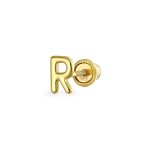 ABC Tiny 14K Gold Alphabet B Letter Initial 1 Stud Earring Piercing Screw-Back - Image 13