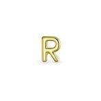ABC Tiny 14K Gold Alphabet B Letter Initial 1 Stud Earring Piercing Screw-Back - Image 36