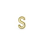 ABC Tiny 14K Gold Alphabet B Letter Initial 1 Stud Earring Piercing Screw-Back - Image 37