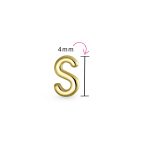 ABC Tiny 14K Gold Alphabet B Letter Initial 1 Stud Earring Piercing Screw-Back - Image 83