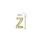 ABC Tiny 14K Gold Alphabet B Letter Initial 1 Stud Earring Piercing Screw-Back - Image 85