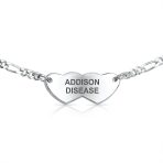 Dainty Heart Shape Red Medical Identification Blank ID Bracelet .925 Sterling Silver Wrist 6 -7 Inch - Image 5