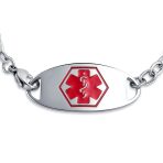 Miami Cuban Link Medical ID Bracelet Stainless 7.5 Inch - Image 20