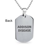 Medical ID Dog Tag Stainless Pendant Necklace 20 Inch - Image 49