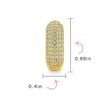 Bridal CZ Micro Pave Slender Huggie Hoop Earrings - Image 7