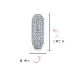 Bridal CZ Micro Pave Slender Huggie Hoop Earrings - Image 9
