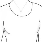 Religious Mother Of Pearl MOP Cross Pendant Necklace Rhodium Plated Brass Snake Chain Included - Image 3