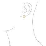 Set of 2 Simple White Pearl Cabochon Oval Clip-On Earrings - Image 6