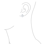 Simple White Pearl Oval Button Clip On Earrings Silver Plated Non-Pierced Ears - Image 3