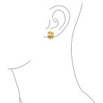 Set of 2 Rope Love Knot Clip On Earrings Silver Gold & Silver Non-Pierced Ears - Image 3