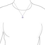 4CTW Round Yellow CZ Solitaire Stud Earrings & Pendant Necklace Set .925 Sterling Silver - Image 35