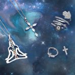 Spiritual Blue CZ Hamsa Evil Eye Wrap Bypass Statement Ring Silver Plated - Image 4