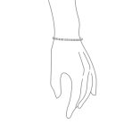 Fancy Alternating Bars & 20CTW Princess Cut Cubic Zirconia Tennis Bracelet Silver Plated 7 Inch - Image 3