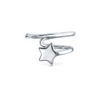 Celestial Star Cartilage Ear Cuffs Wrap Helix Earrings .925 Sterling Silver - Image 2