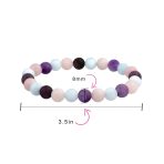 Natural Stone Multi Color Stackable Round 8MM Ball Beads Strand Stretch Bracelet - Image 60
