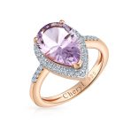 3.75CTW Pink Amethyst Zircon Ring Rose Gold Plated Silver - Image 3