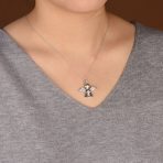 Sterling Silver Angel Cross Pendant Necklace with Bible Photo Locket Keepsake - Image 5