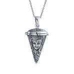Angel Goddess Protector of Mother Earth Urn Locket Pendant Necklace .925 Sterling Silver