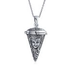 Angel Goddess Protector of Mother Earth Urn Locket Pendant Necklace .925 Sterling Silver