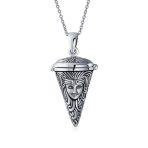 Angel Goddess Protector of Mother Earth Urn Locket Pendant Necklace .925 Sterling Silver - Image 2