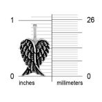 Amulet Feathered Heart Angel Wing Pendant Necklace Antiqued - Image 5