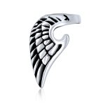 Guardian Angel Wing Ear Cuff Cartilage Clip Earring Black Oxidized Steel