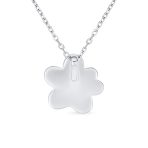 BFF Best Friend Pet Lover Opal Paw Print Pendant Necklace - Image 2