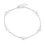 Garden Charm Butterfly Anklet Ankle Bracelet Sterling Silver