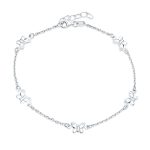 Garden Charm Butterfly Anklet Ankle Bracelet Sterling Silver