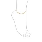 Romantic Delicate Puff Hearts Charm Anklet Ankle Bracelet Rose Gold Vermeil Sterling 9 Inch - Image 3
