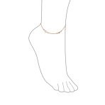 Romantic Delicate Puff Hearts Charm Anklet Ankle Bracelet Rose Gold Vermeil Sterling 9 Inch - Image 4