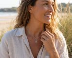 Nature Dangling Leaf Feather Pendant Charm Necklace Sterling Silver 18 Inch - Image 3