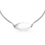 Personalize Medical Alert ID Thin Box Link Bracelet Oval Shape Tag - Image 38