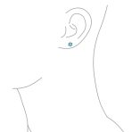 Tiny CZ Cubic Zirconia Flower Stud Earrings Real 14K Gold Screw back - Image 7