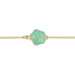 Fashion Enamel Flower Strand Necklace 14K Gold Plated 36 Inch Crystal Accents - Image 7