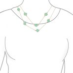Fashion Enamel Flower Strand Necklace 14K Gold Plated 36 Inch Crystal Accents - Image 22