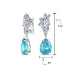 Vintage Style CZ Gemstone Leaf Teardrop Clip-On Earrings for Weddings & Proms - Image 10