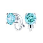 Traditional 2CT Round CZ Solitaire Clip-On Earrings - Gold Silver Non-Pierced 8MM - Image 5
