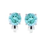 Traditional 2CT Round CZ Solitaire Clip-On Earrings - Gold Silver Non-Pierced 8MM - Image 19