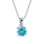 1.5CTW CZ Birthstone Pendant Necklace in Sterling Silver - Image 8