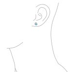 Set of 2 Martini Bezel Set CZ Stud Earrings Gold Plated Sterling Silver 5MM - Image 19