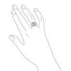 Art Deco 7 CTW Emerald Cut Engagement Ring AAA CZ Statement - Image 3