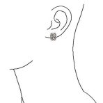 Tri Tone Steampunk Half Hoop Clip-On Earrings Non-Pierced Ears Silver & Gold - Image 4