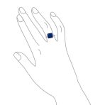 Art Deco Style 5CTW Princess Cut CZ Statement Engagement Ring with Stepped Side Stones Sterling Silver - Image 6