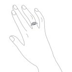 Art Deco 3CT CZ Three Stone Princess Cut Engagement Ring - Image 3