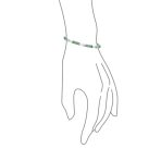 Fine Bar Link Green Natural Jade Bar Link Bracelet Gold Plated Sterling Silver - Image 14