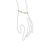 Fine Bar Link Green Natural Jade Bar Link Bracelet Gold Plated Sterling Silver - Image 11