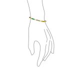 Fine Bar Link Green Natural Jade Bar Link Bracelet Gold Plated Sterling Silver - Image 12