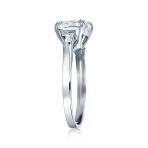 5CT Asscher Cut CZ Baguette Solitaire Engagement Ring Sterling Silver - Image 3
