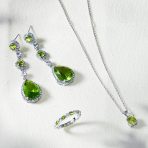 Cocktail Fashion Cubic Zirconia Halo Emerald Green CZ Large Statement Teardrop Chandelier Earrings - Image 5